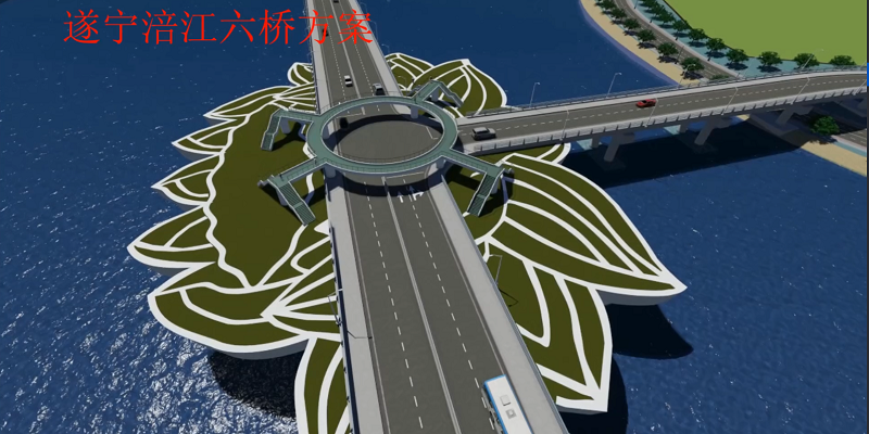 遂宁涪江六桥方案